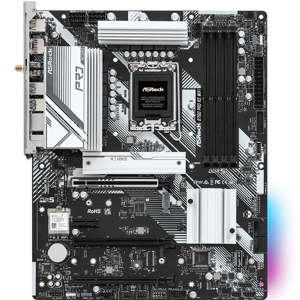 ASRock B760 Pro RS WiFi ATX LGA1700 móðurborð