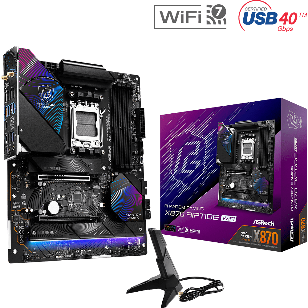 ASRock X870 Riptide WiFi ATX AM5 móðurborð