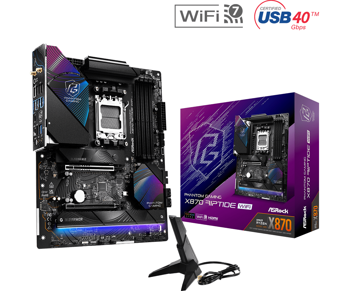 ASRock X870 Riptide WiFi ATX AM5 móðurborð
