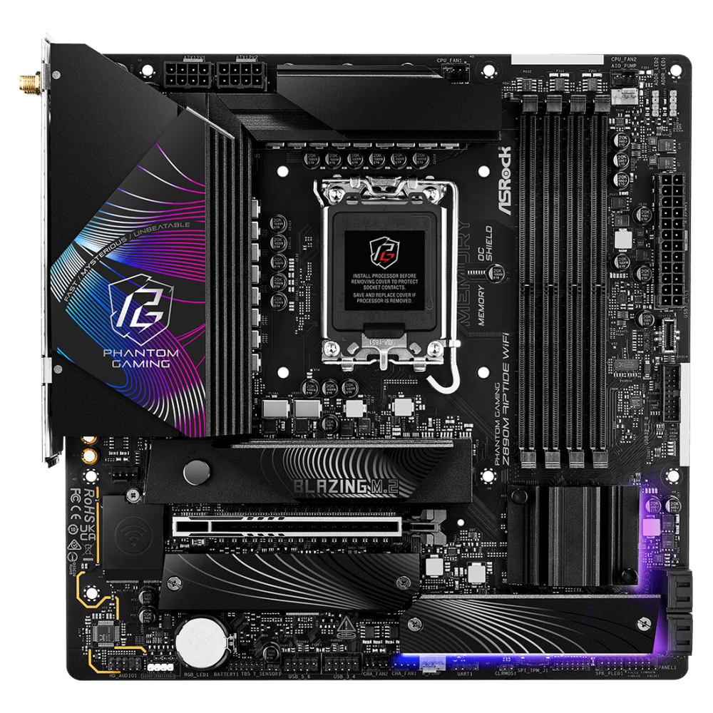 ASRock Z890M Riptide WiFi µATX Intel LGA1851 móðurborð