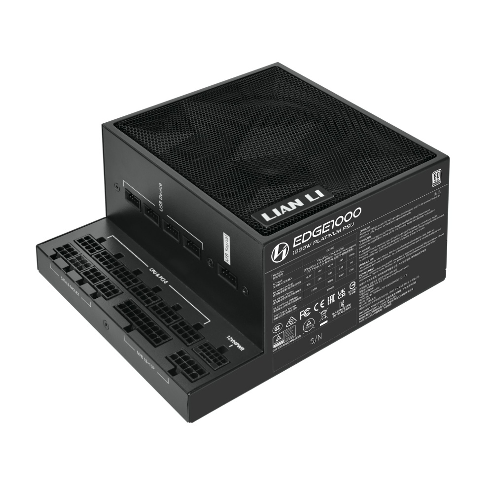 Lian-Li Edge 1000W 80+ Platinum ATX 3.0 aflgjafi, svartur