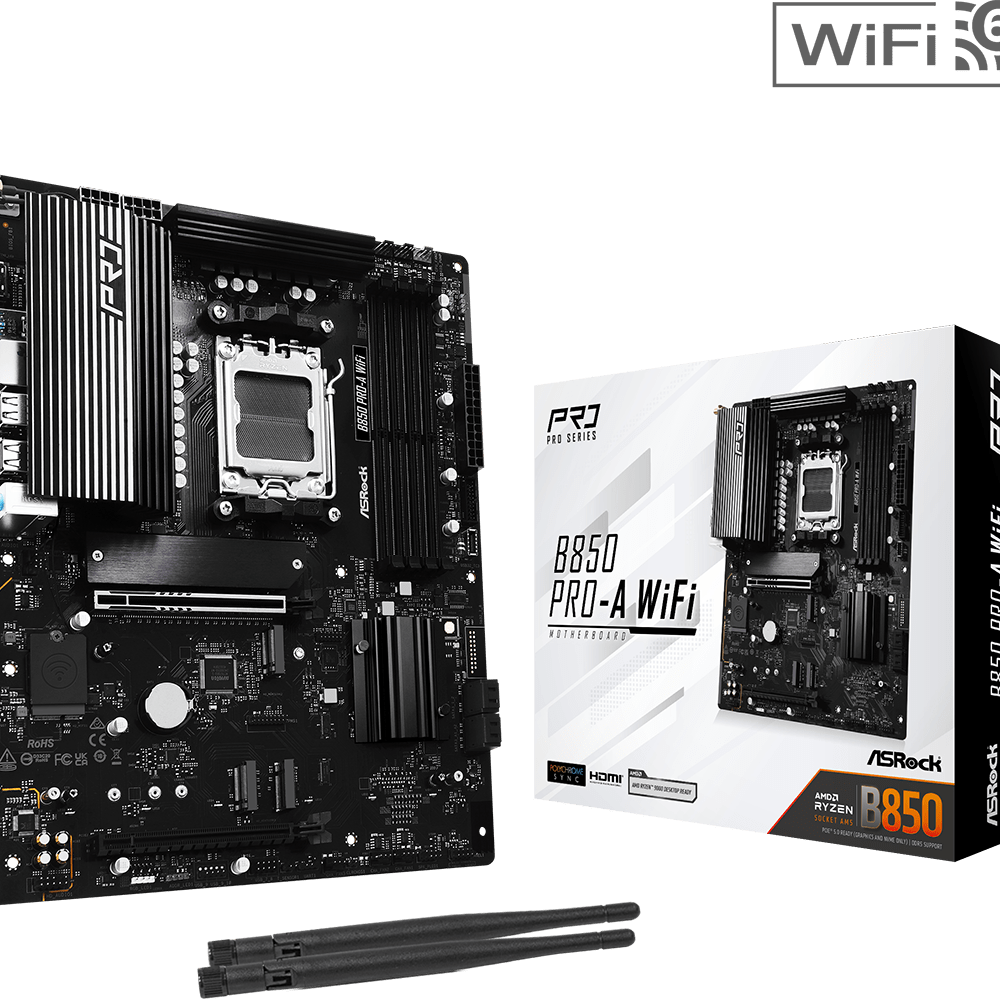 ASRock B850 Pro-A WiFi ATX AM5 móðurborð
