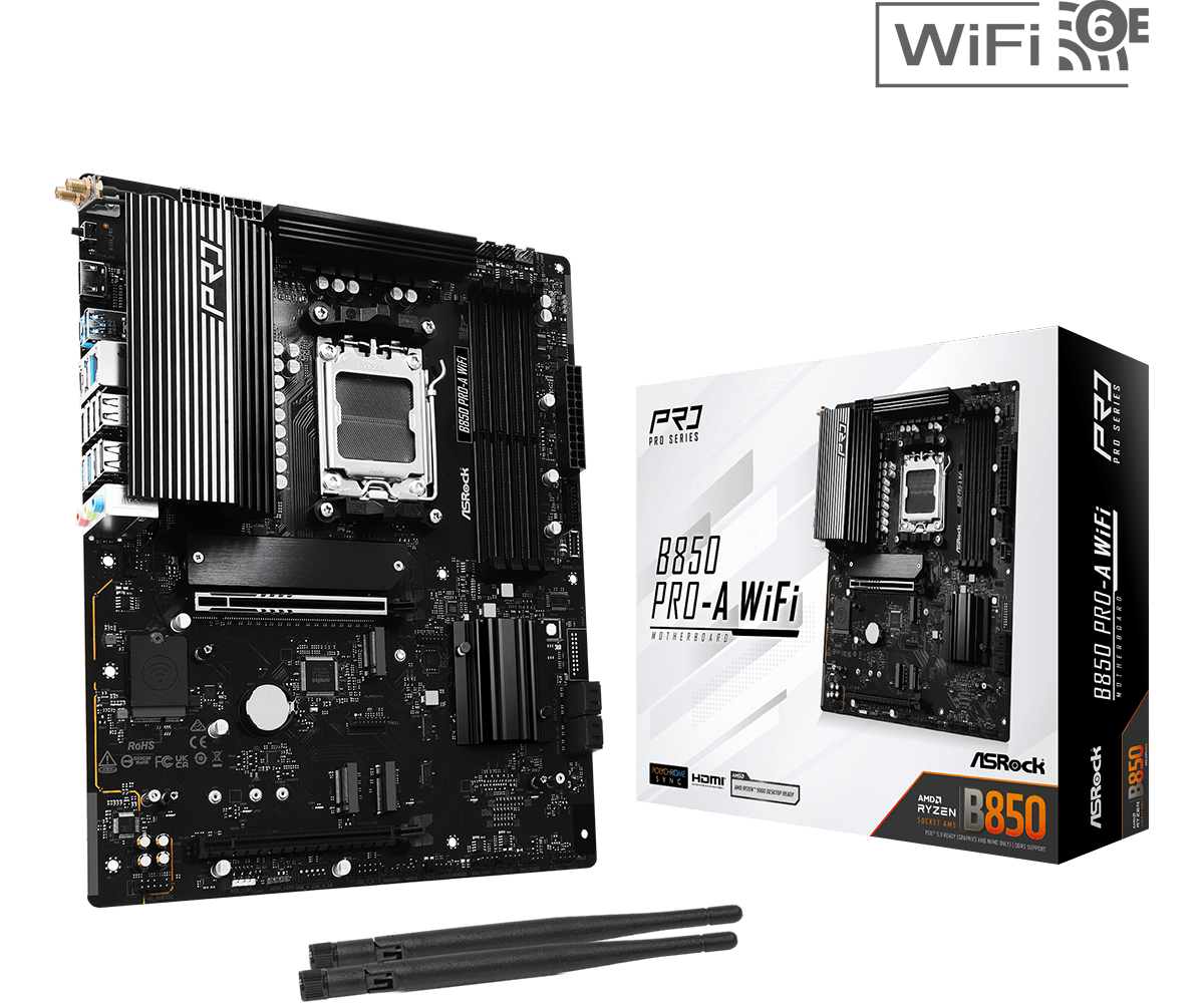 ASRock B850 Pro-A WiFi ATX AM5 móðurborð