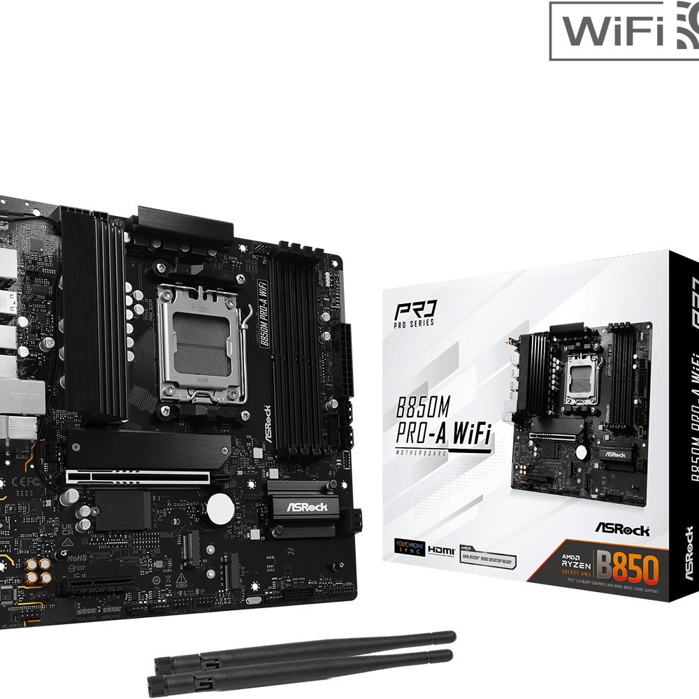 ASRock B850M Pro-A WiFi µATX AM5 móðurborð
