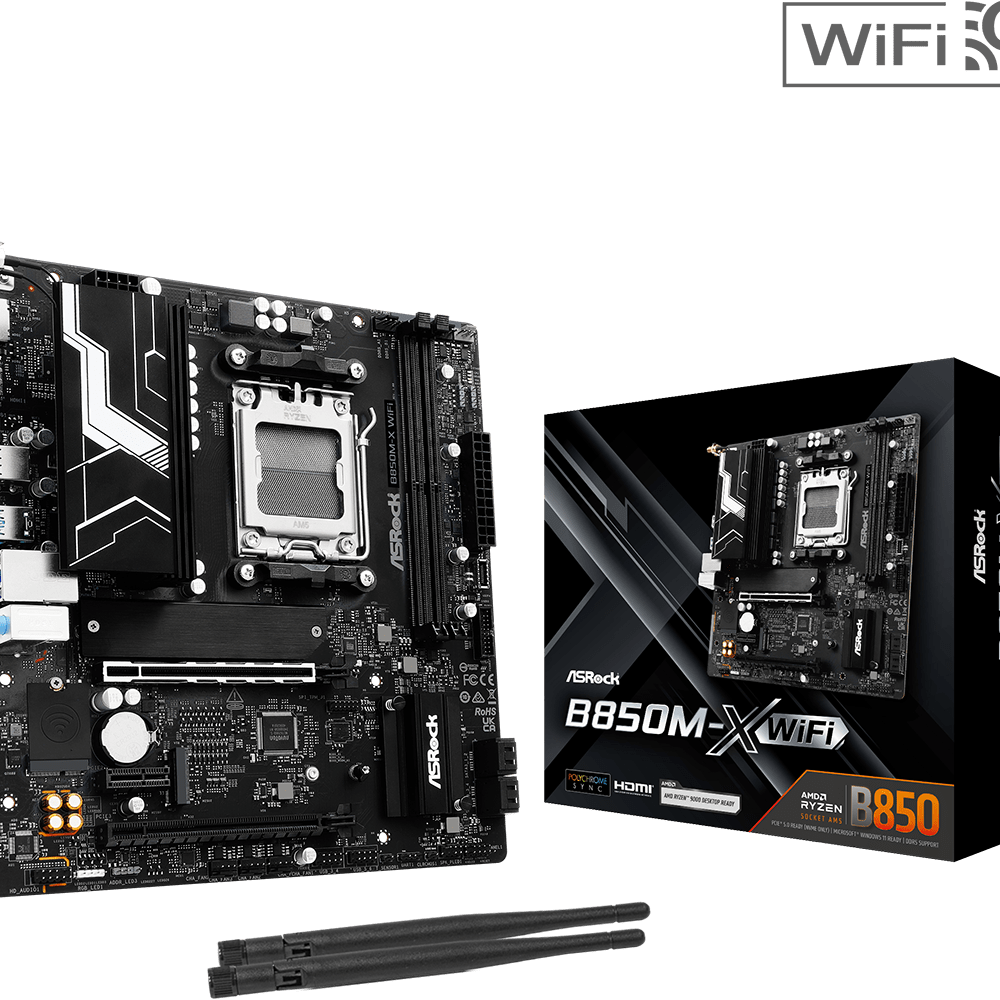 ASRock B850M-X WiFi µATX AM5 móðurborð