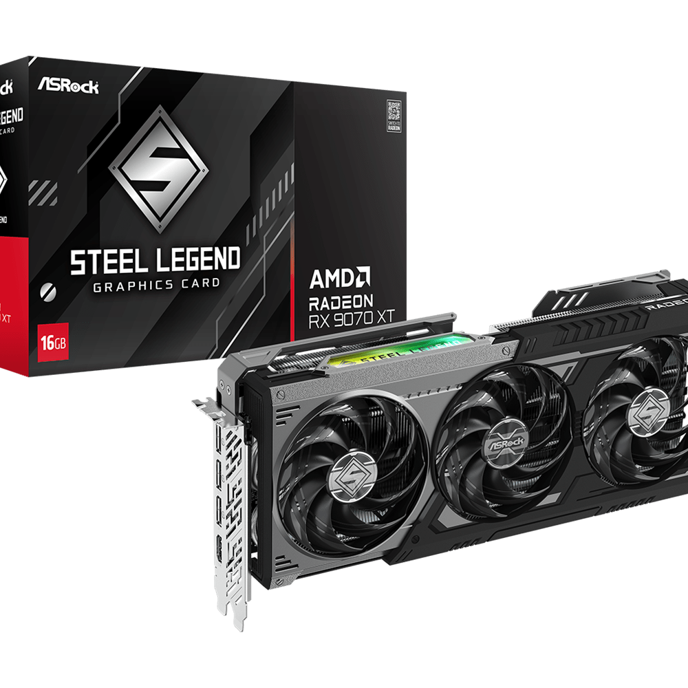 AMD Radeon™ RX 9070 XT Steel Legend Dark 16GB