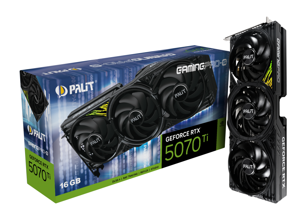 Palit GeForce RTX 5070Ti GamingPro-S (Slim), 16GB