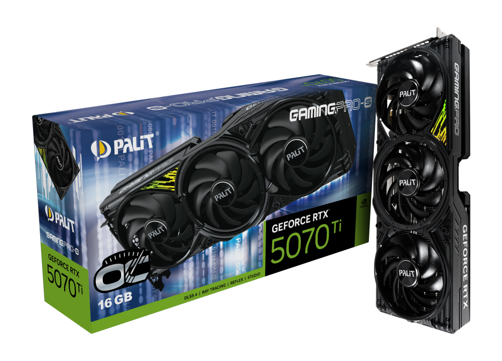 Palit GeForce RTX 5070Ti GamingPro-S OC (Slim), 16GB