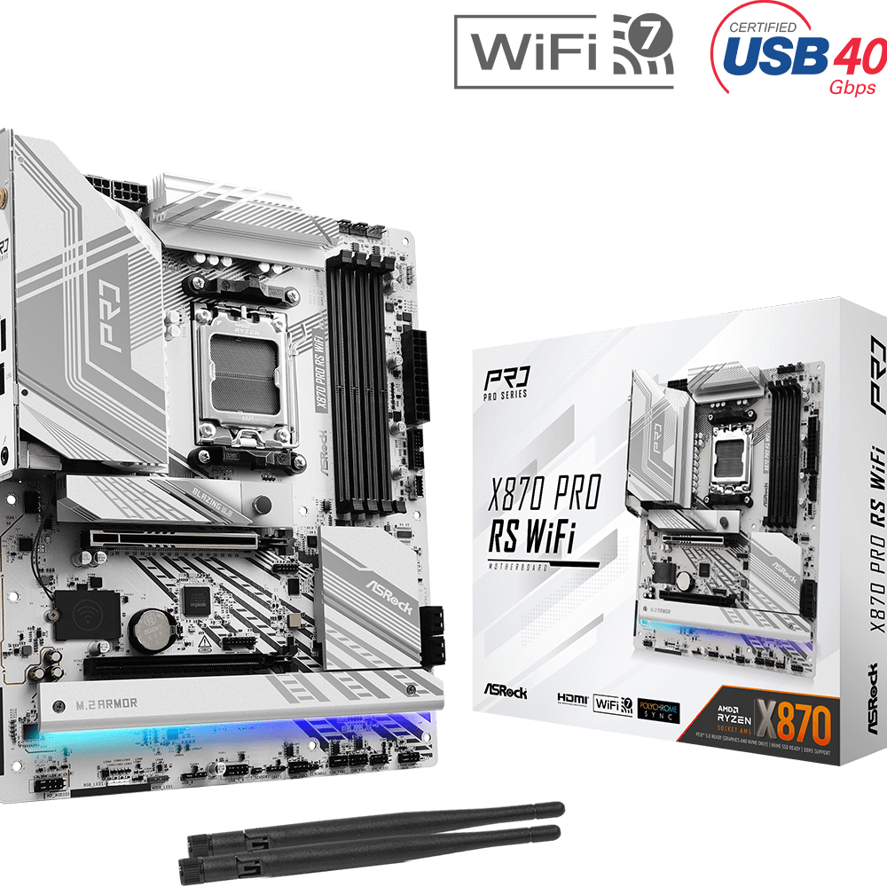 ASRock X870 Pro RS WiFi ATX AM5 móðurborð