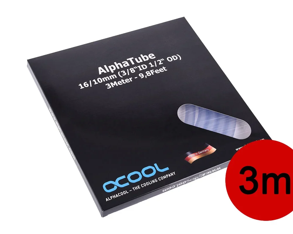 Alphacool TPV Tube 10/16mm Matte Black 3M