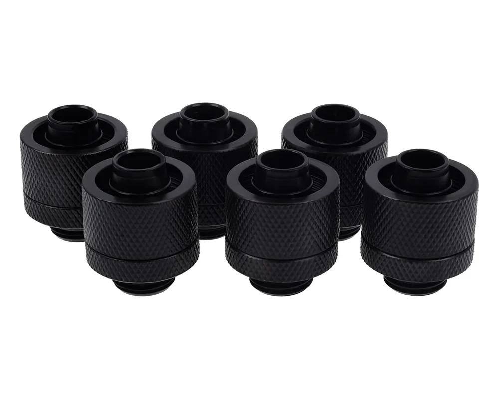 Alphacool Eiszapfen 16/10mm compression fitting G1/4 - deep black sixpack