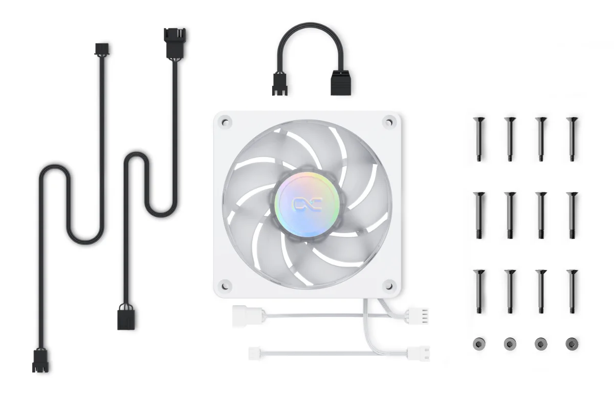 Alphacool Apex Stealth Metal Aurora fan white 2600rpm (120x120x25mm)